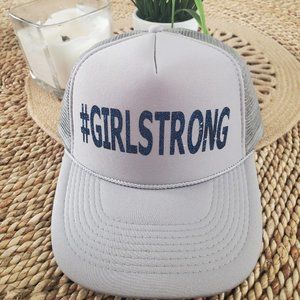 Women's Gray Trucker Hat GirlStrong Snap Back